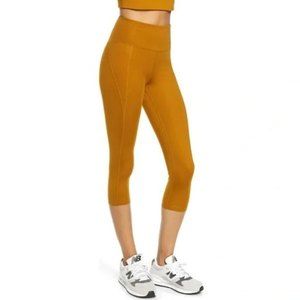 NWT Girlfriend Collective High Waist Capri Leggings in Saddle
